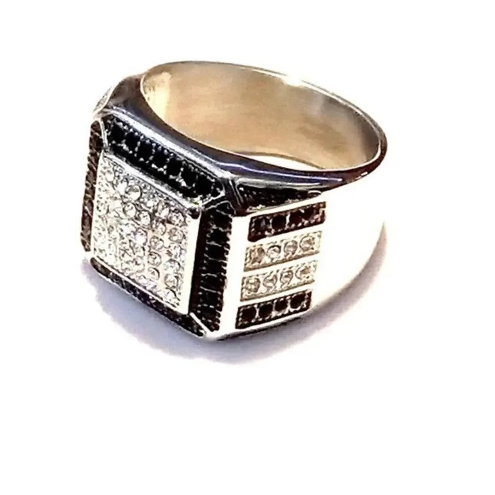 New stainless steel cz ring size‎ 9